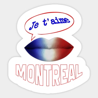 FRANCE JE TAIME MONTREAL Sticker